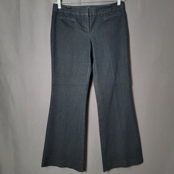 Ann Taylor Loft Blue Marisa Wide Leg Flare Career Work Office Trouser Pants 8 - Picture 2 of 11
